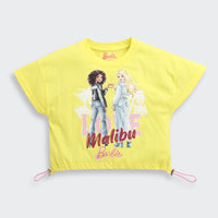 Yellow Barbie Duo Graphic Top – Vibrant Everyday Outfit