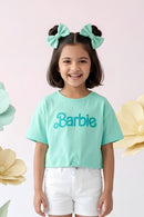 Barbie Mint Drawstring Logo Tee BATP2113