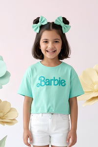 Barbie Mint Drawstring Logo Tee BATP2113