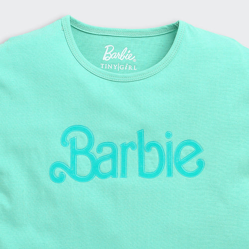 Barbie Mint Drawstring Logo Tee BATP2113