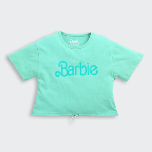 Barbie Mint Drawstring Logo Tee BATP2113