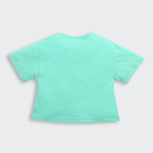 Barbie Mint Drawstring Logo Tee BATP2113