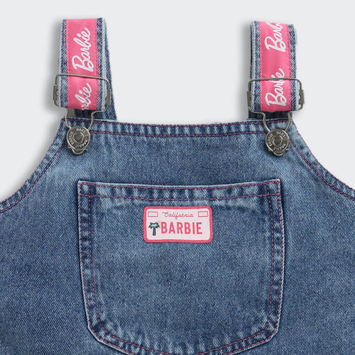 Girls Barbie Denim Strap Top BATP2115
