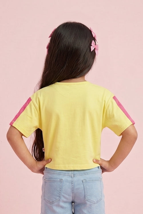 Barbie Lemon Yellow Crop Top BATP2118