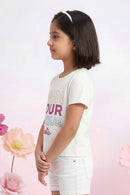 Barbie White Quote Casual Tee BATP2120
