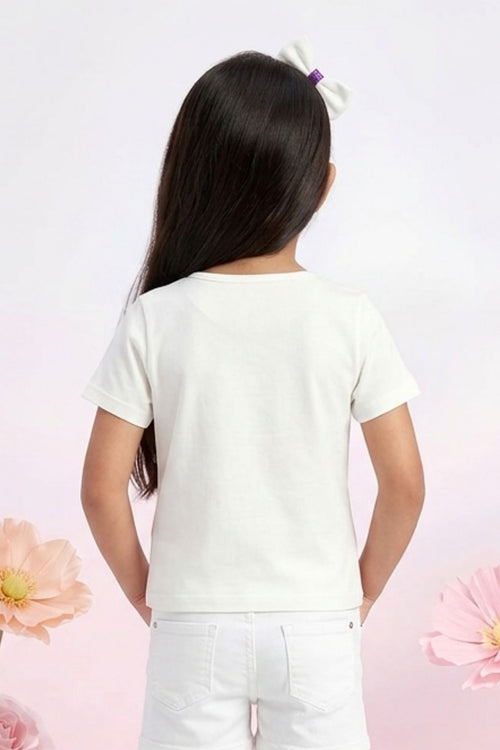 Barbie White Quote Casual Tee BATP2120