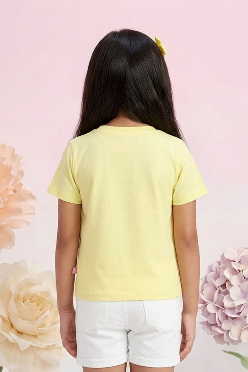 Barbie Soft Yellow Logo Tee BATP2124