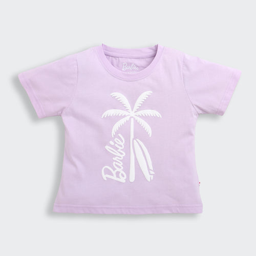 Barbie Relaxed Lilac Palm Print Tee BATP2125