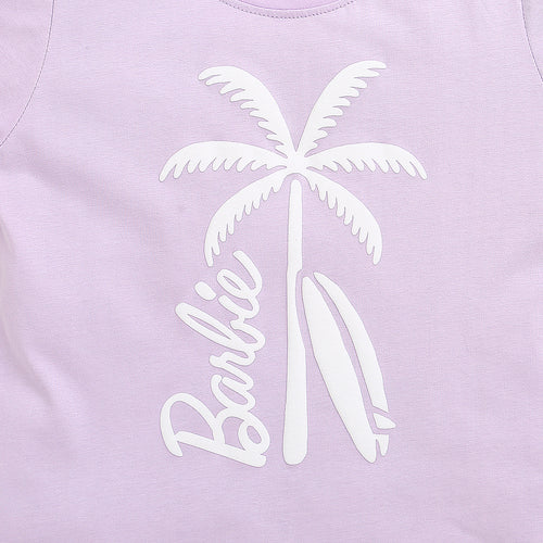 Barbie Relaxed Lilac Palm Print Tee BATP2125