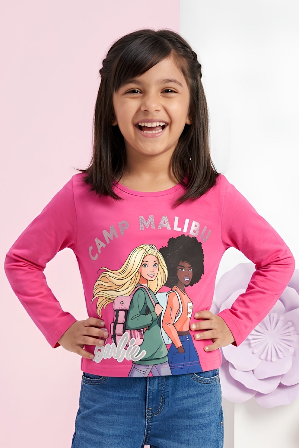 Barbie Hot Pink Friends Full Sleeve Tee BATP2143