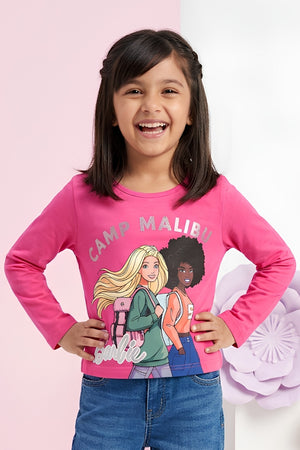 Barbie Hot Pink Friends Full Sleeve Tee BATP2143