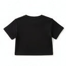 Barbie Black Graphic Crop Top BATP2178
