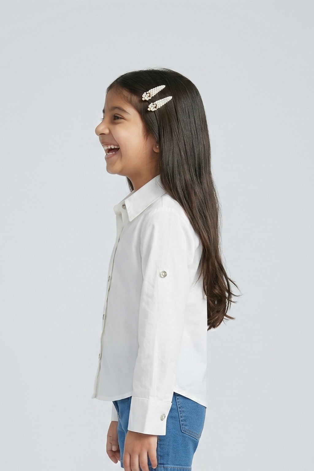 Barbie Button-Down Off-White Full Sleeve Shirt BATP2181