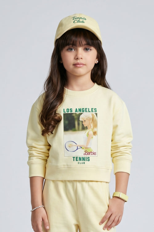 Barbie Off-White Tennis Club Graphic Sweatshirt BATP2295