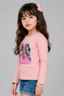 Pink Barbie Graphic Full Sleeves T-Shirt BATP2295