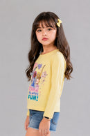 Barbie Lemon Yellow “Time to Have Fun” Graphic Full Sleeve T-Shirt BATP2297