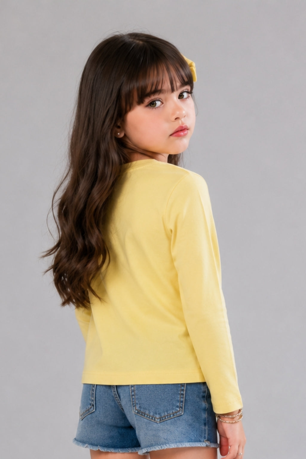 Barbie Lemon Yellow “Time to Have Fun” Graphic Full Sleeve T-Shirt BATP2297