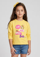 Barbie Yellow “Yay All Day” Graphic Sweatshirt BATP2298
