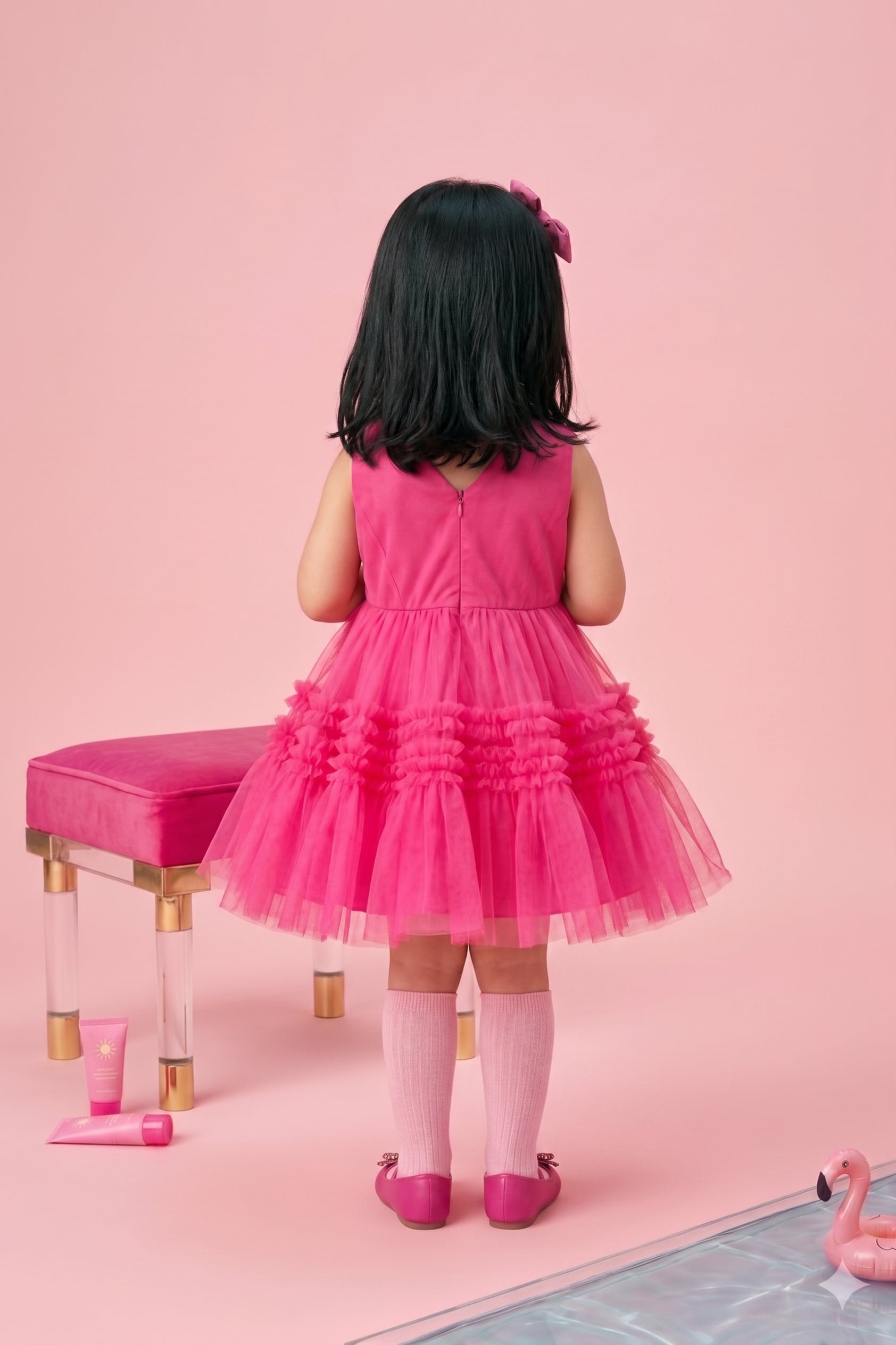 Barbie Pink Tulle Party Dress BAF202