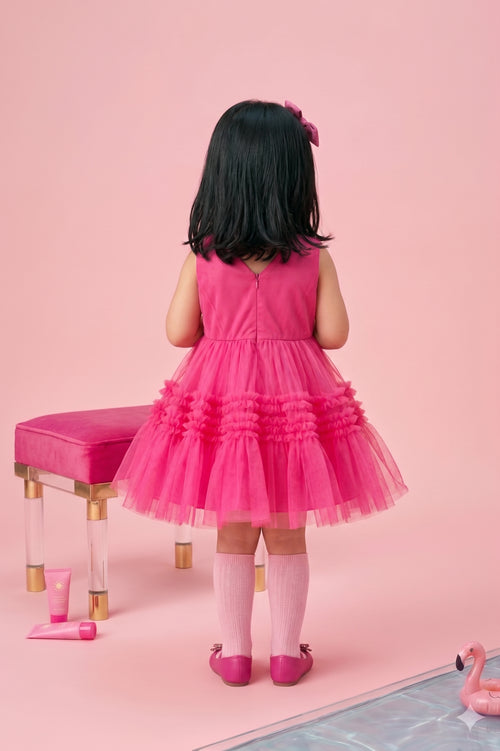 Barbie Pink Tulle Party Dress BAF202