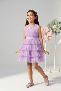 Barbie Lavender Net Layered Party Dress BAF245