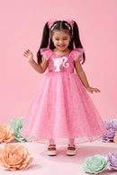 Barbie Pink Sequin Leopard Print Party Dress BAG401