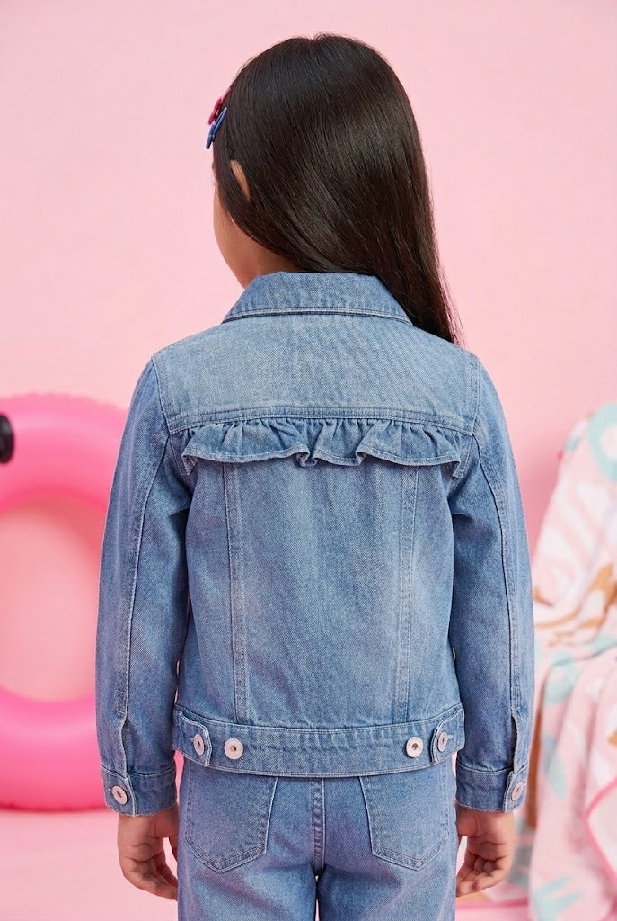 Barbie Light Blue Denim Jacket with Embroidery BAIJ0002