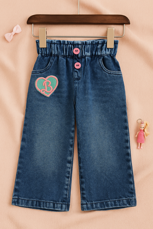 Barbie Dark Blue Heart Pop Denim Jeans BAIP0002