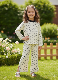 Barbie White All-Over Print Co-ord Set for Girls