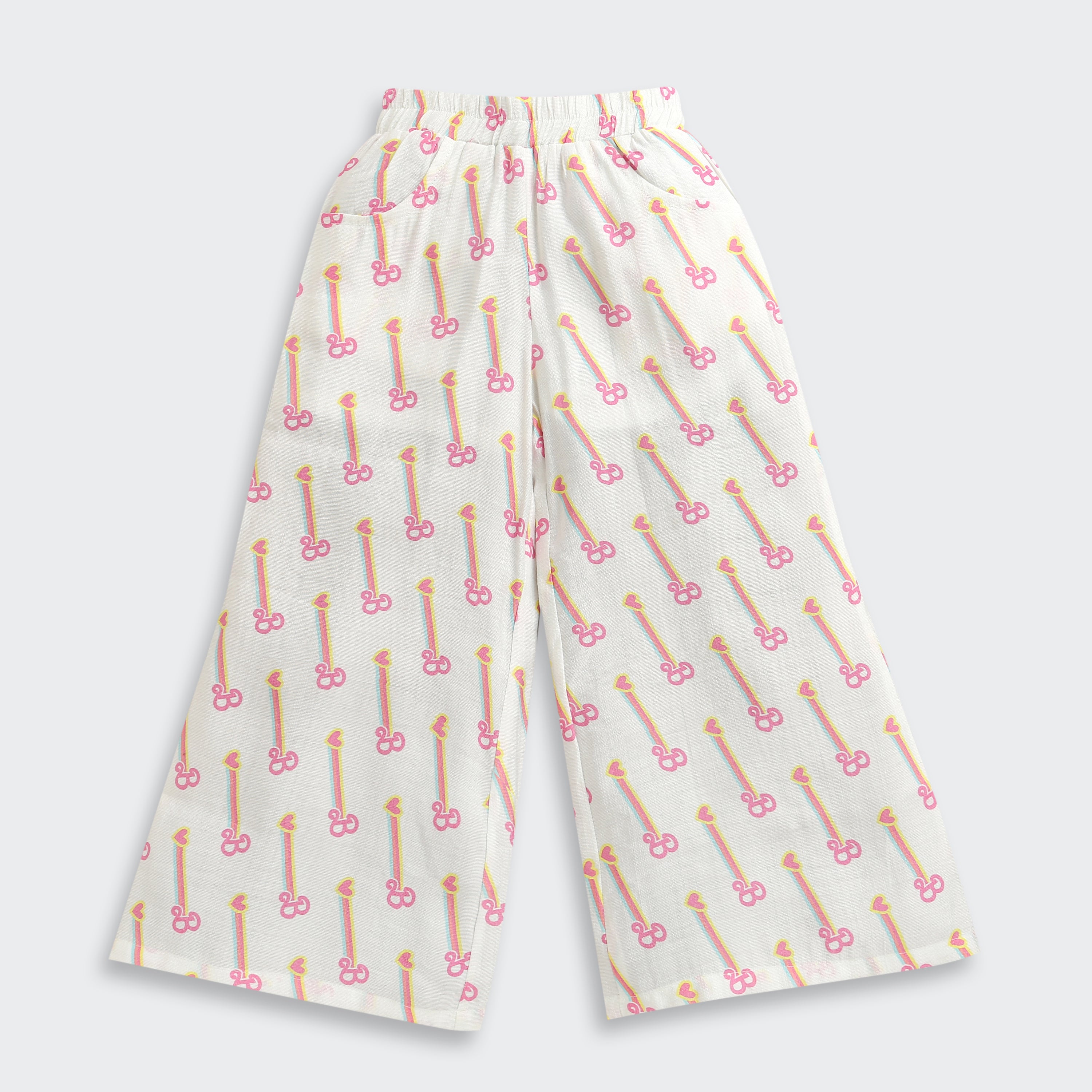 Barbie White Printed Co-Ord Set BAISET0003