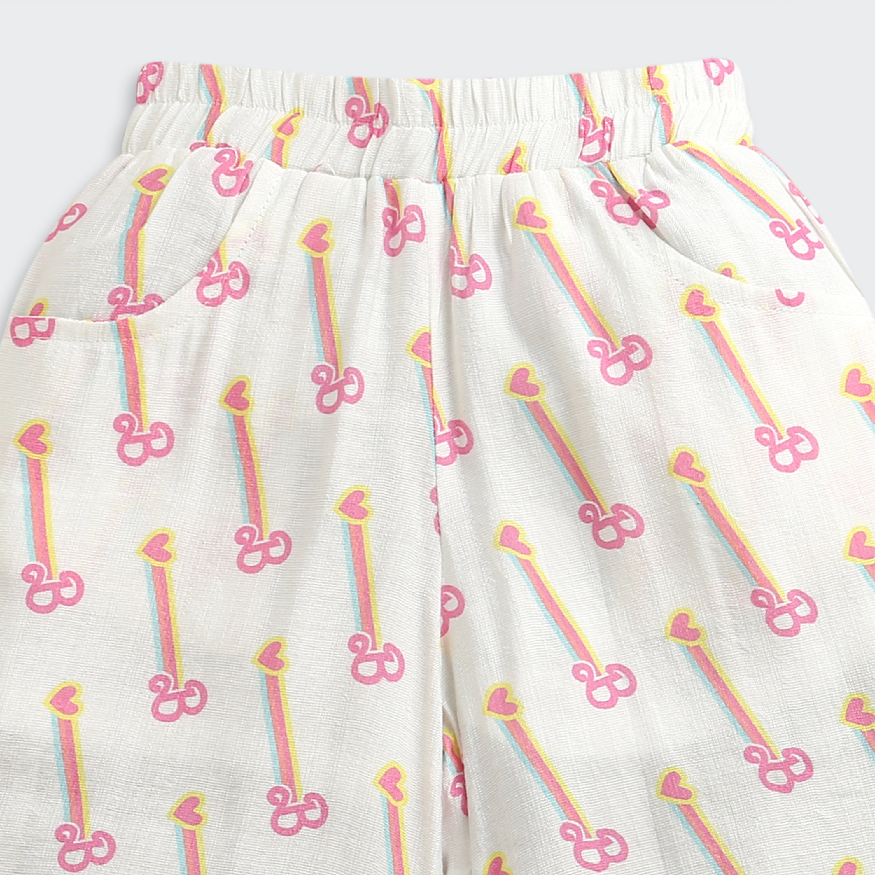 Barbie White Printed Co-Ord Set BAISET0003