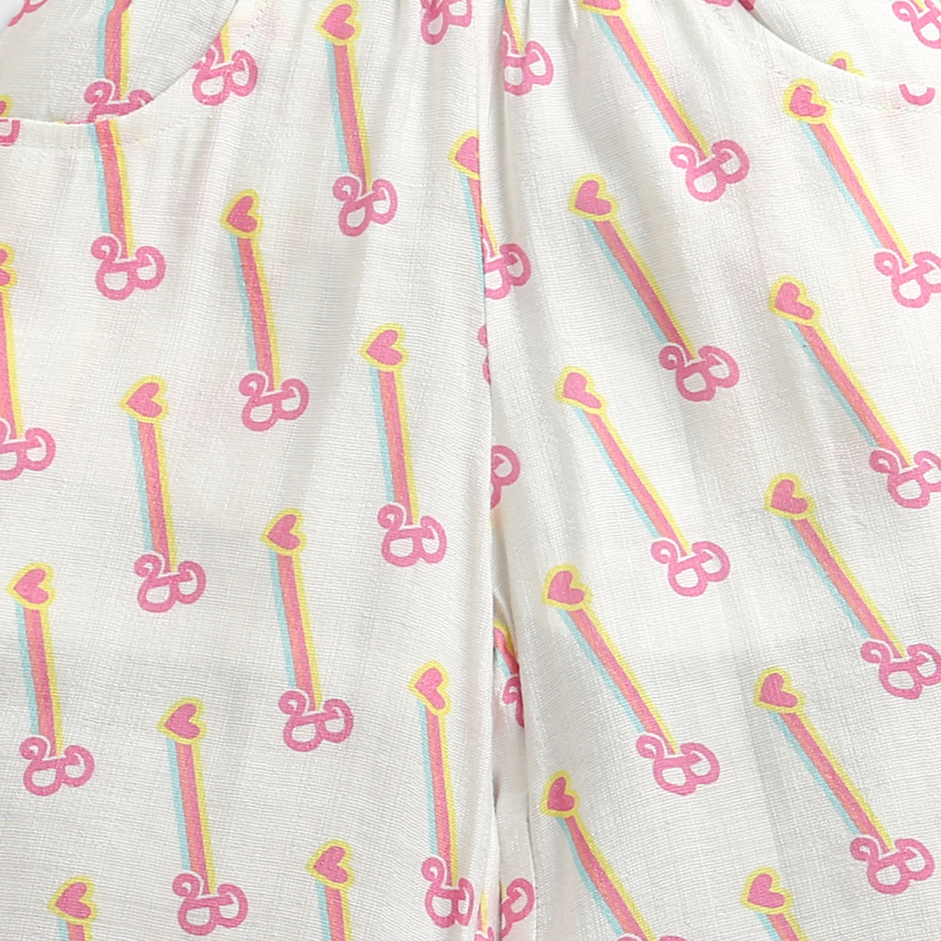 Barbie White Printed Co-Ord Set BAISET0003
