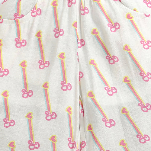 Barbie White Printed Co-Ord Set BAISET0003