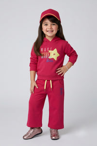 Barbie Hot Pink Hoodie & Wide-Leg Pants Co-ord Set BAISET0035