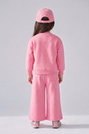 Barbie Flamingo Pink Graphic Sweatshirt & Wide-Leg Pants Co-ord Set BAISET0036