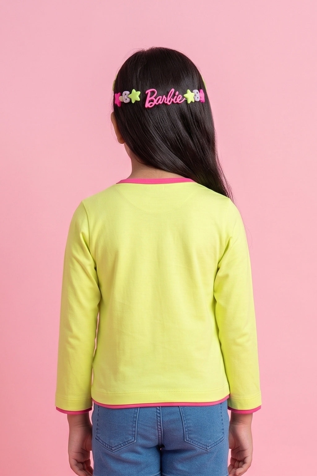 Yellow “Chasing Dreams Barbie” Printed Top BAITP0003