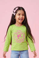Green Barbie Graphic Top BAITP0007