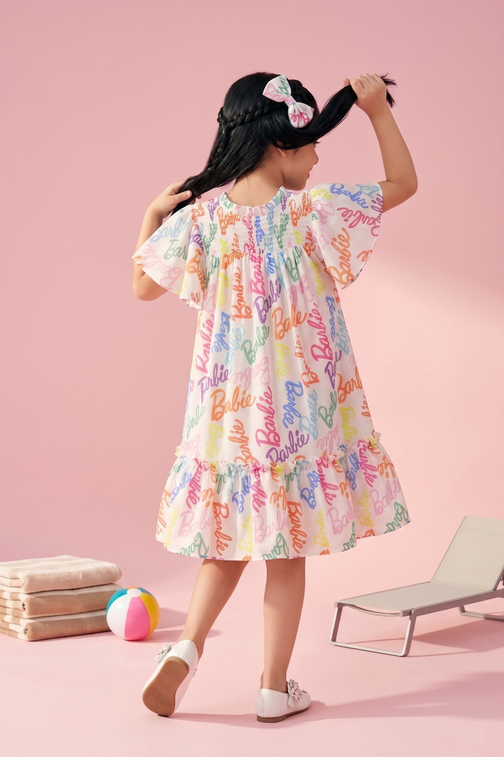 Barbie Frill Sleeveless Midi Dress BAM1107