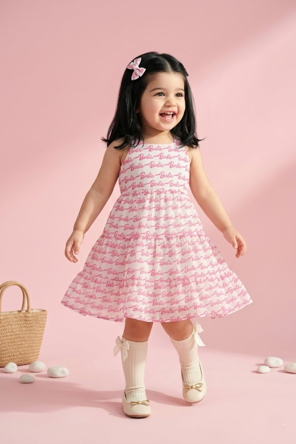 Barbie Spaghetti Strap Calf Length Midi Dress BAM1109