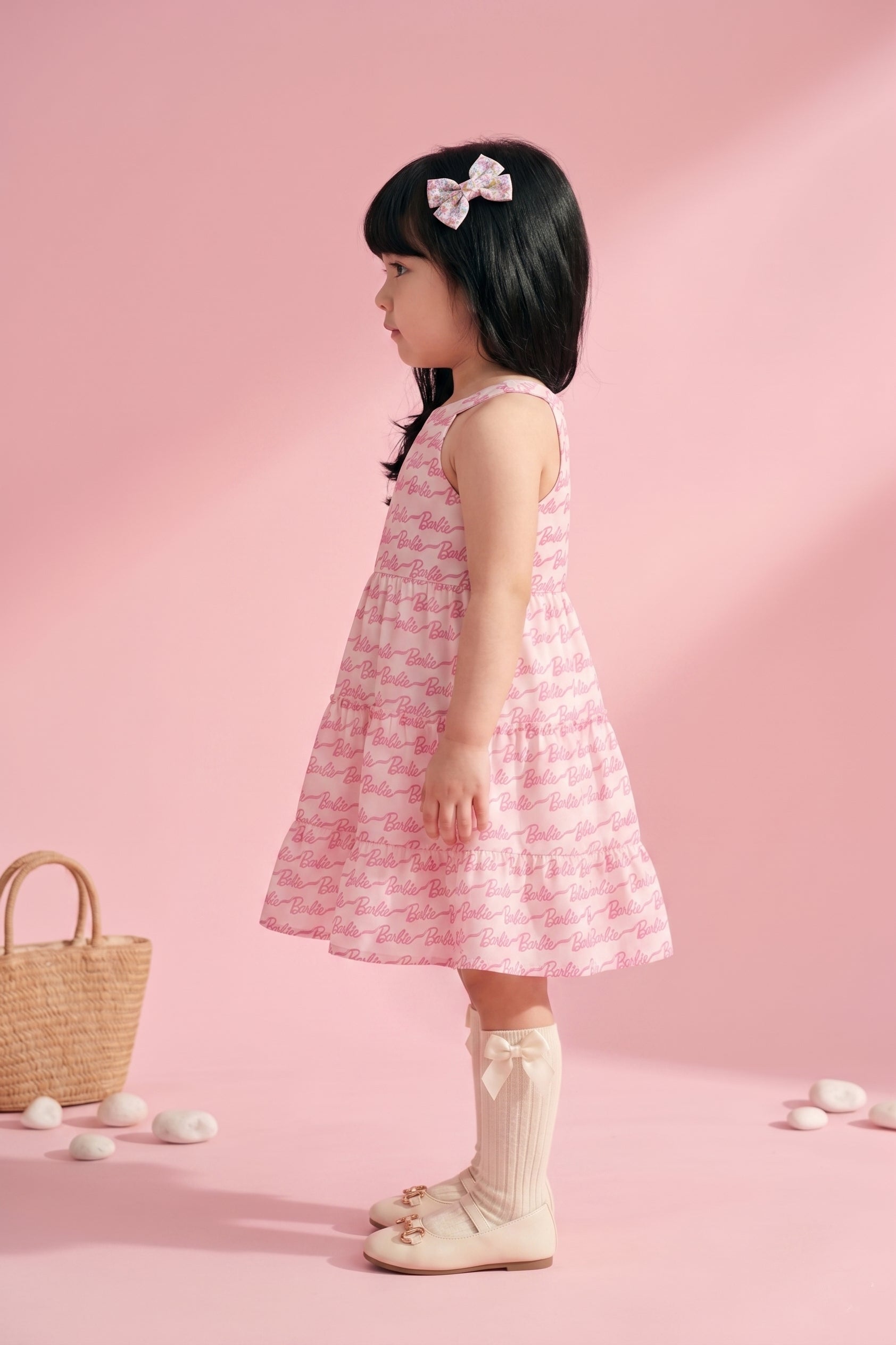Barbie Spaghetti Strap Calf Length Midi Dress BAM1109