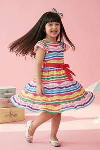 Barbie Frill Sleeve Square Neck Midi BAM1111