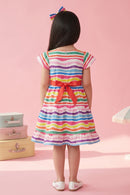 Barbie Frill Sleeve Square Neck Midi BAM1111