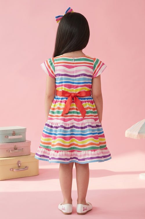 Barbie Frill Sleeve Square Neck Midi BAM1111
