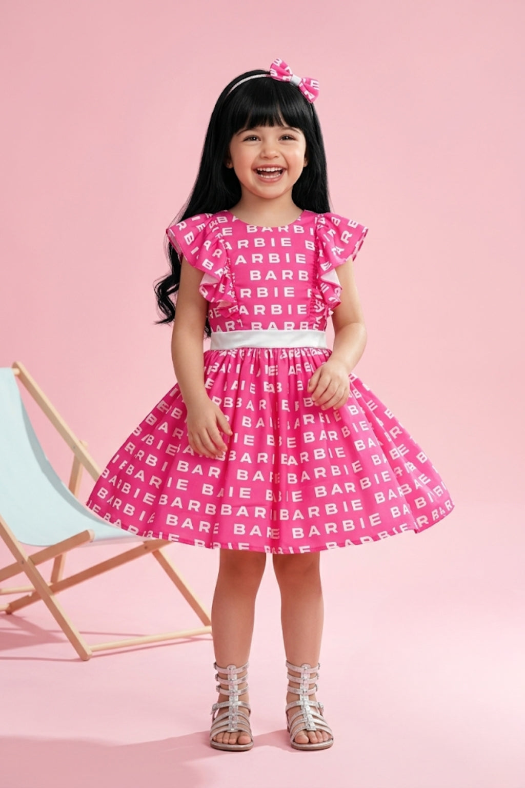 Barbie Logo Printed Pink Midi BAM1113 Tiny Girl Barbie Logo Printed Pink Midi BAM1113 Tiny Girl