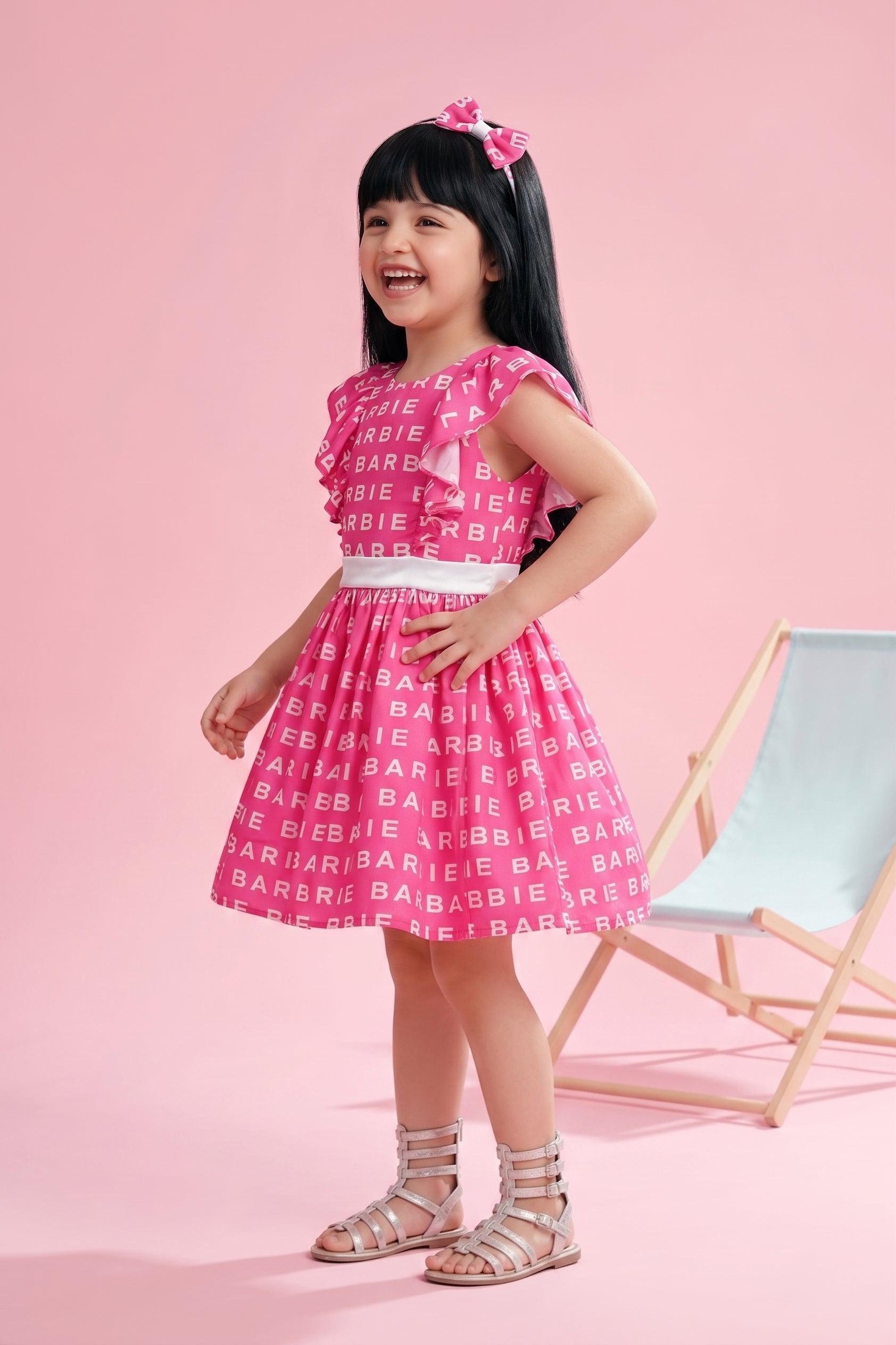Barbie Logo Printed Pink Midi BAM1113