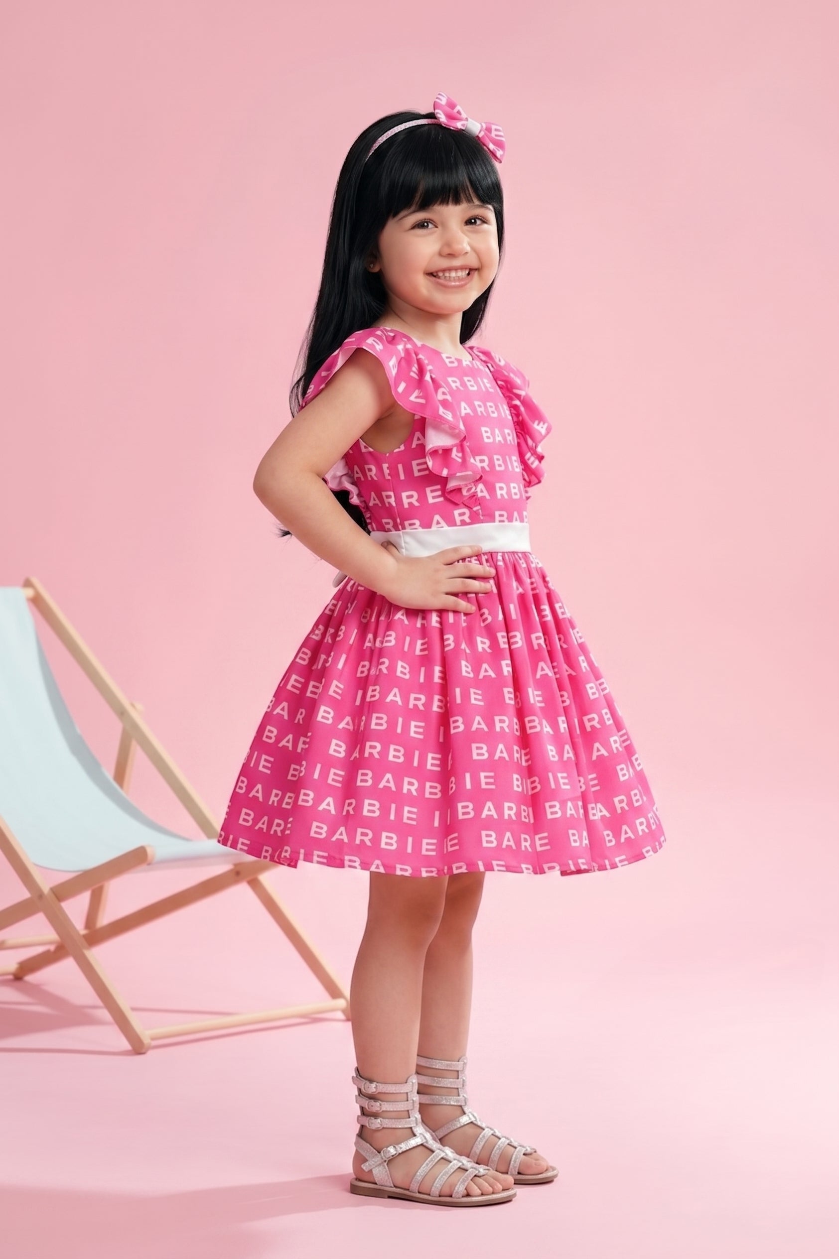 Barbie Logo Printed Pink Midi BAM1113