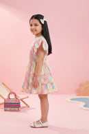 Barbie Round Neck 2-Layered Printed Midi BAM1121