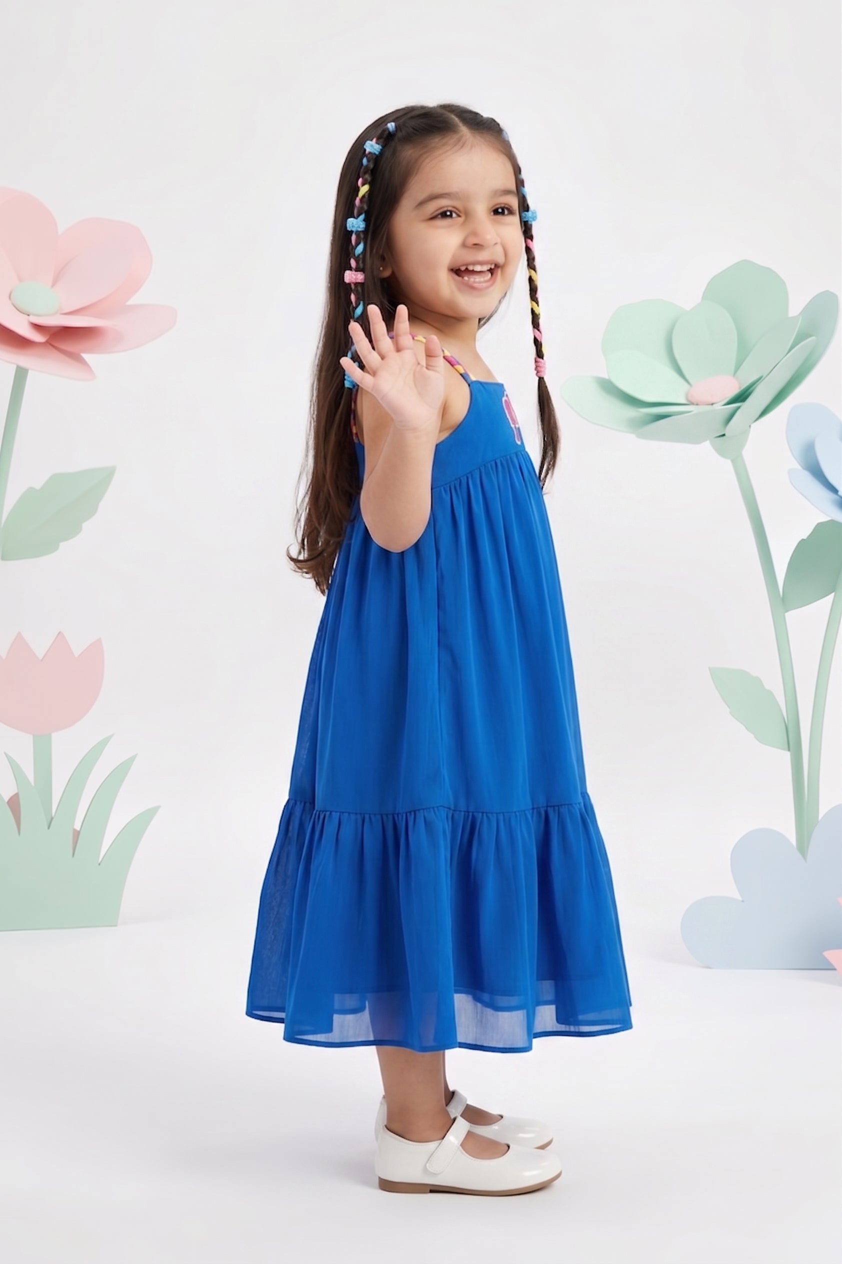 Barbie Spaghetti Neck Midi Dress BAM1124