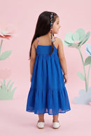 Elegant Barbie Pink Spaghetti Neck Midi Dress BAM1124