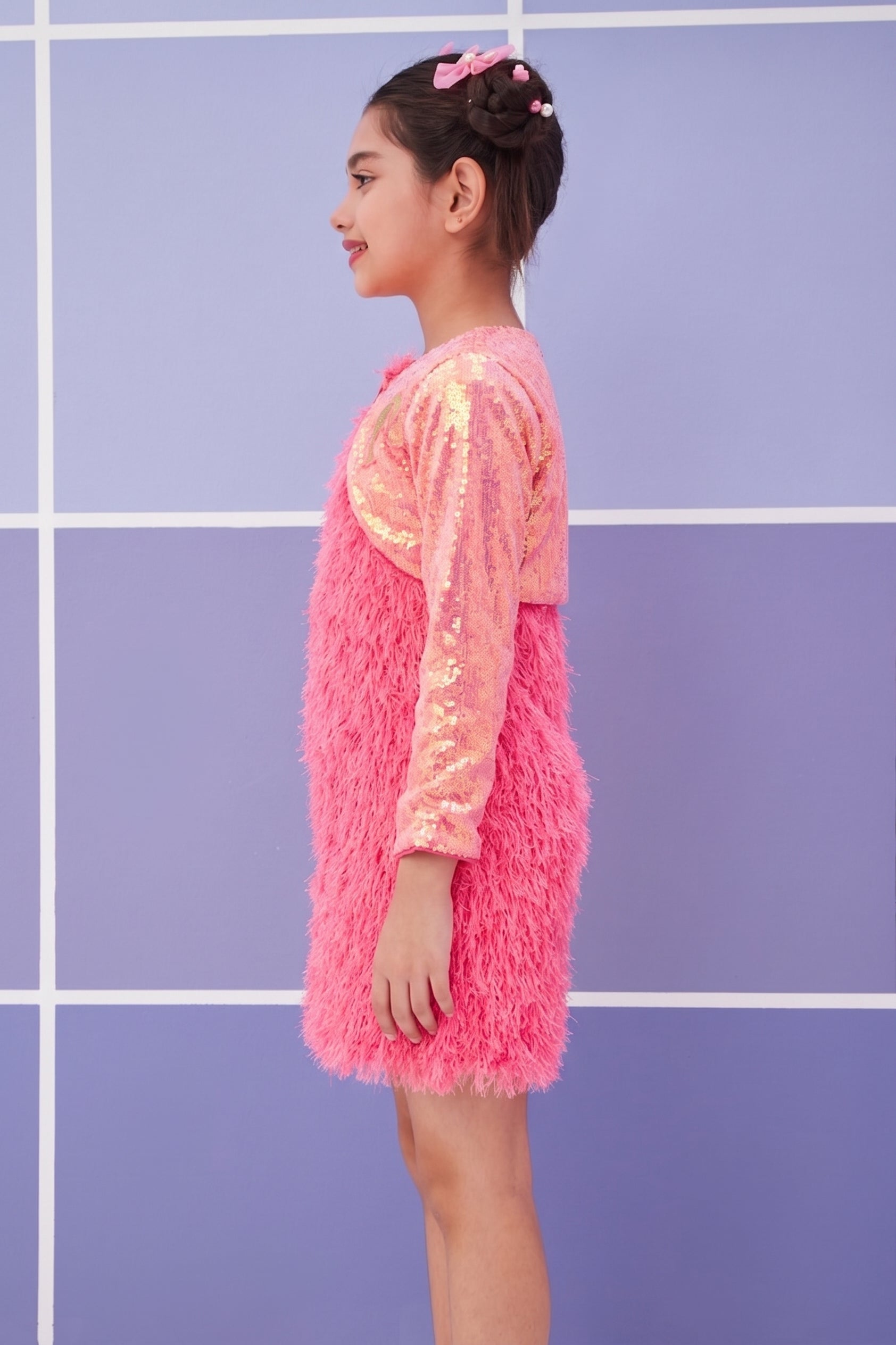 Girls Barbie Sequin Jacket Dress BAM1155